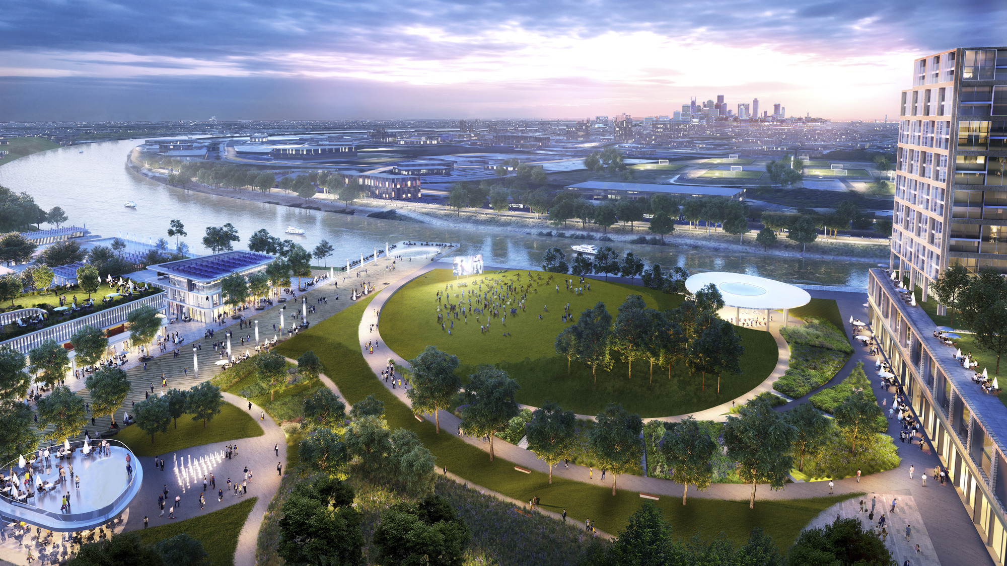 Ewing Properties and SOM Unveil Nashville Riverside Master Plan SOM