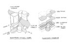 Diagrammatic sketch by Scott Duncan illustrating spatial configurations at Central Place Sydney