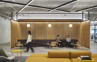 View of benches and seating area at the John Deere Offices in Chicago by SOM