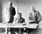 SOM Founding Partners. Left to right: John Merrill, Nathaniel Owings, Louis Skidmore