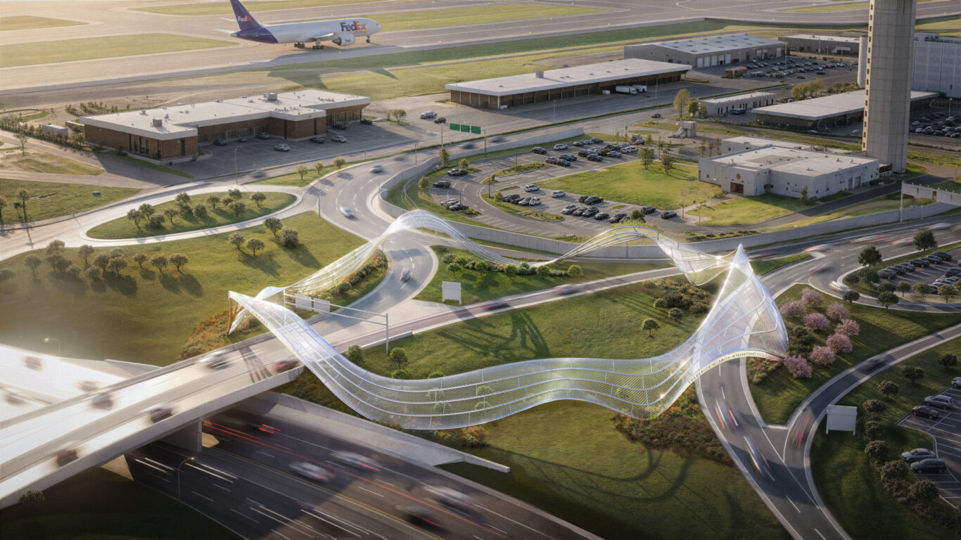 Slide 1 of 1, The Thread at Frederick W. Smith International Airport in Memphis