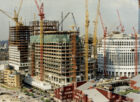 Canary Wharf under construction