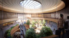 View of node garden overlook at the new Concourse D at Chicago O'hare International Airport