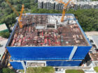 topping out aerial construction photo of HKUST