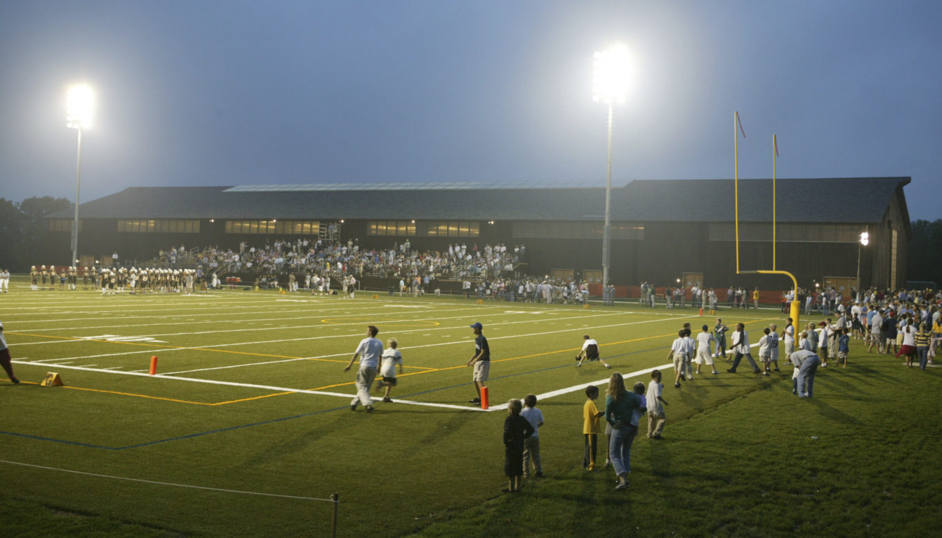 Slide 1 of 7, Brunswick School – Field House