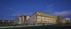 The Pavilion with Sustainability Research and Engineering Building beyond. Photo: Dave Burk © SOM