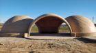 Members of the workshop built this covered public space, composed of three intersecting vaults, in Marchamalo, Guadalajara, Spain© Rafael Casas