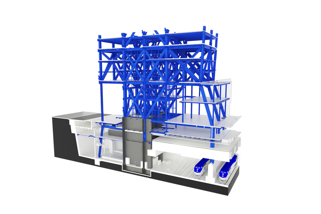 Slide 6 of 7, Two Manhattan West Structural Diagram