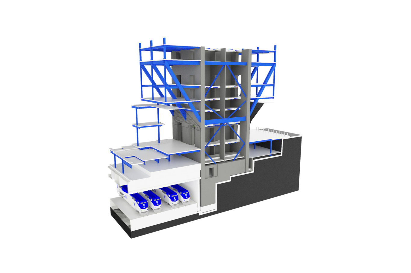 Slide 2 of 7, One Manhattan West Structural Diagram