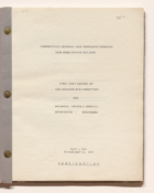 First report of the Building Committee, Connecticut General Life Insurance Headquarters, Bloomfield, Connecticut, 1953. It was one of the most important of the buildings for which Gordon Bunshaft was senior designer. The intense planning process was a critical part of the building’s success.