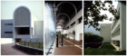 A triptych of an office park